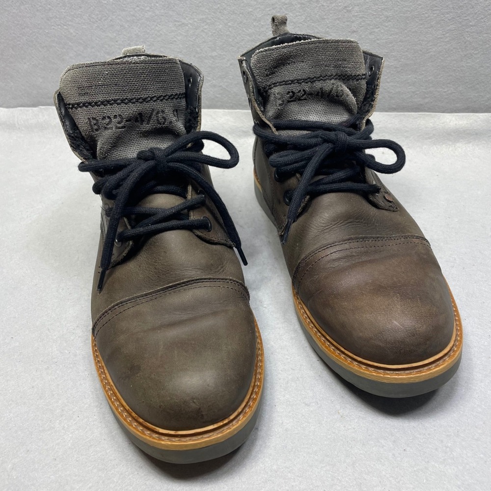 Bullboxer Combat Boots Mens US10, EU43 Brown Leather Stamped Military Handmade